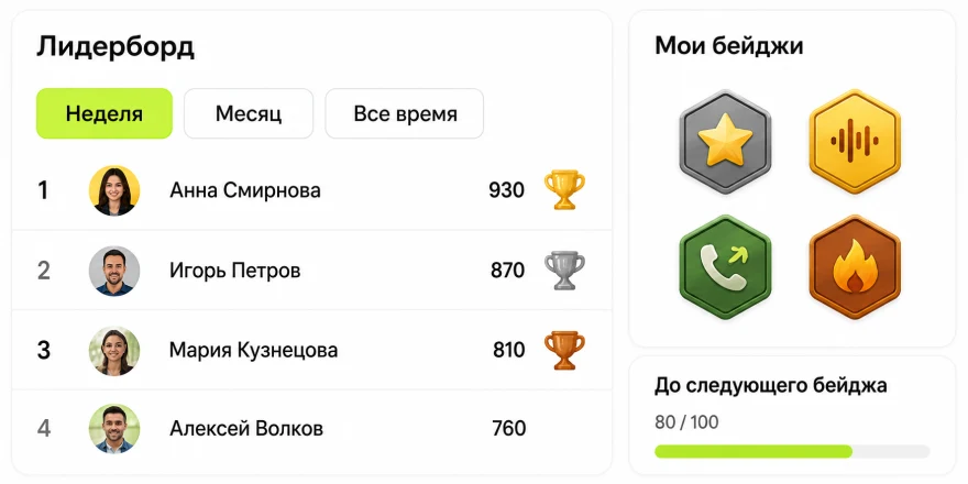 Лидерборд и геймификация